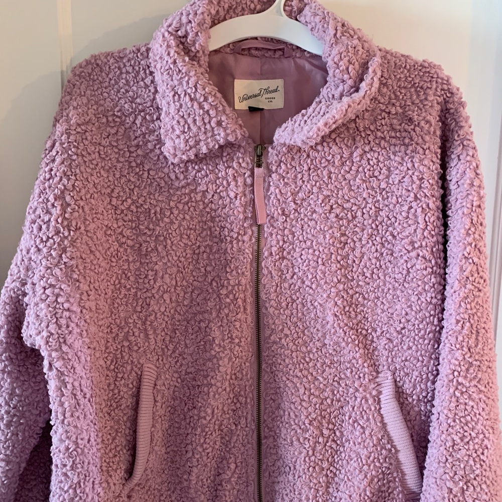 Fuzzy Lilac Coat